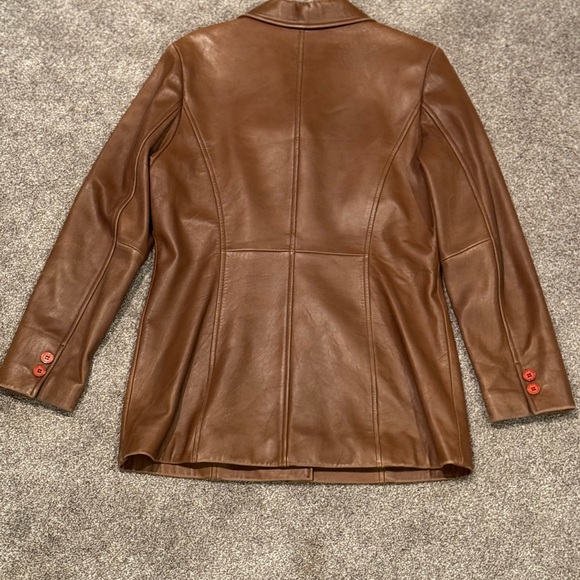 Brown Leather Jacket for Women - Picture 6 of 8